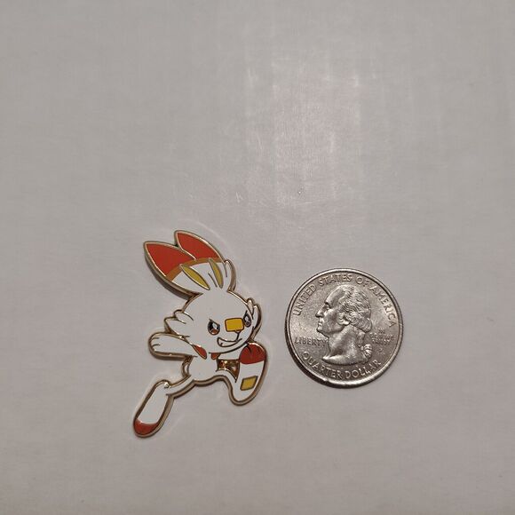 Pokemon TCG Scorbunny Enamel Pin Official Nintendo Collectible Badge Figure - Picture 2 of 3